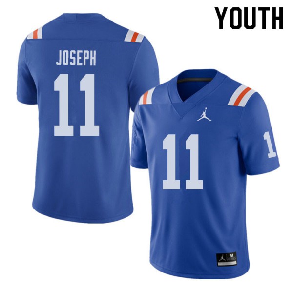 Jordan Brand Youth #11 Vosean Joseph Florida Gators Throwback Alternate College Football Jerseys